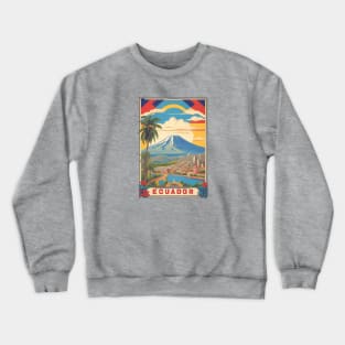 Vintage Travel Ecuador Design Crewneck Sweatshirt